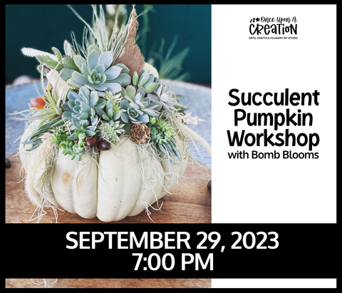 Succulent Pumpkin Workshop: September 29, 2023