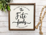 Framed: Family Last Name