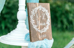 Initials & Last Name Wedding Sign