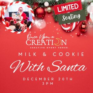 Milk and Cookies with Santa December 20th 2025 at 3:00pm